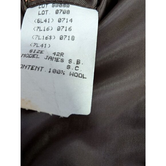 Hardy Aimes Mens Wool Houndstooth Blazer Size 42R - Picture 9 of 9